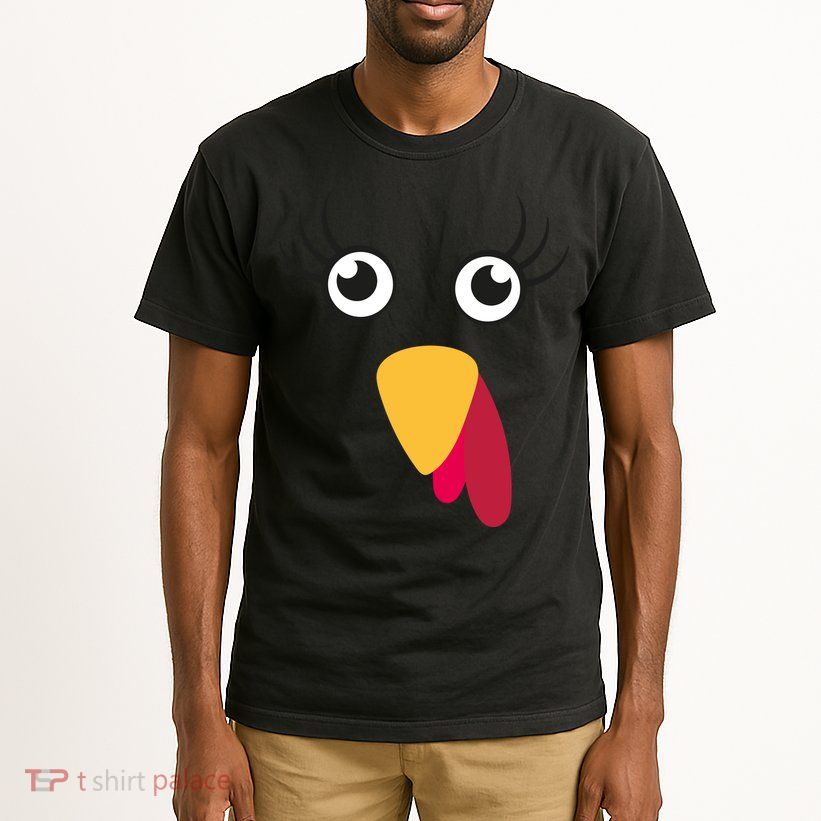 Turkey Face Funny Thanksgiving Day Tall T-Shirt