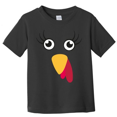 Turkey Face Funny Thanksgiving Day Toddler T-Shirt