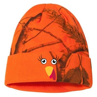 Turkey Face Funny Thanksgiving Day Kati Licensed 12" Camo Beanie