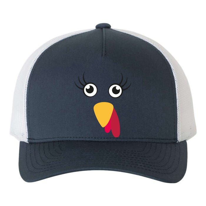 Turkey Face Funny Thanksgiving Day Yupoong Adult 5-Panel Trucker Hat