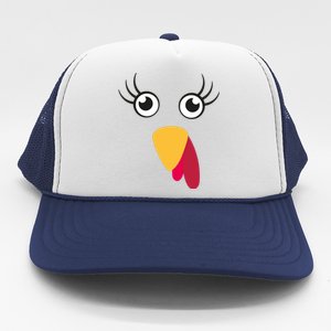 Turkey Face Funny Thanksgiving Day Trucker Hat