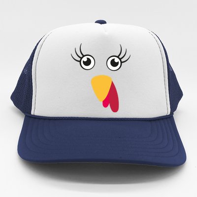 Turkey Face Funny Thanksgiving Day Trucker Hat