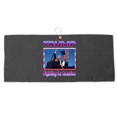 Trump Fighting For America Large Microfiber Waffle Golf Towel