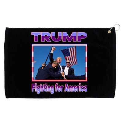 Trump Fighting For America Grommeted Golf Towel