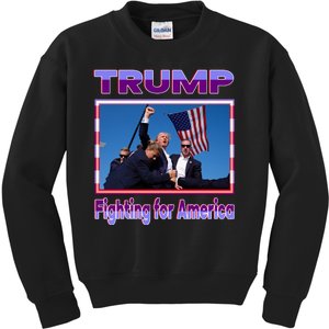 Trump Fighting For America Kids Sweatshirt