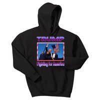 Trump Fighting For America Kids Hoodie