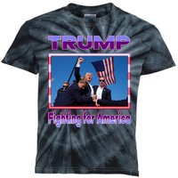 Trump Fighting For America Kids Tie-Dye T-Shirt