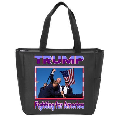 Trump Fighting For America Zip Tote Bag