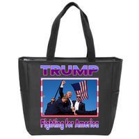Trump Fighting For America Zip Tote Bag