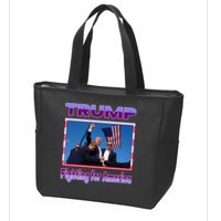 Trump Fighting For America Zip Tote Bag