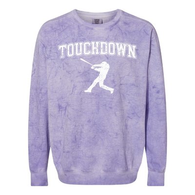 Touchdown Funny Football Baseball Sports Colorblast Crewneck Sweatshirt