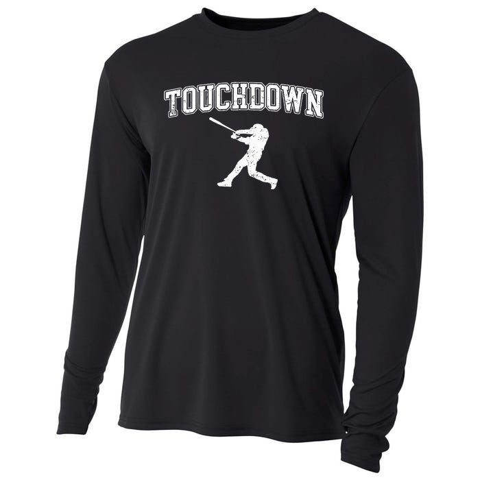 Touchdown Funny Football Baseball Sports Cooling Performance Long Sleeve Crew