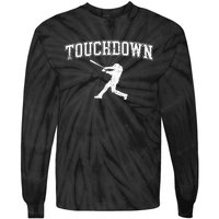 Touchdown Funny Football Baseball Sports Tie-Dye Long Sleeve Shirt