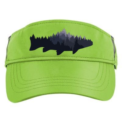 Trout Fly Fishing Nature Outdoor Fisherman Gift Adult Drive Performance Visor