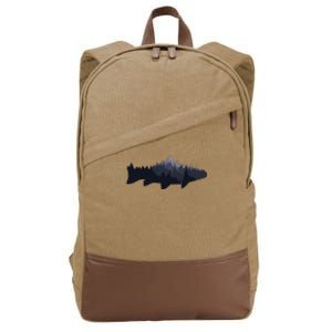 Trout Fly Fishing Nature Outdoor Fisherman Gift Cotton Canvas Backpack