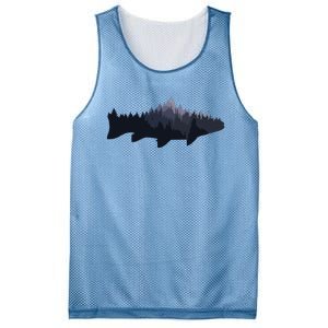 Trout Fly Fishing Nature Outdoor Fisherman Gift Mesh Reversible Basketball Jersey Tank