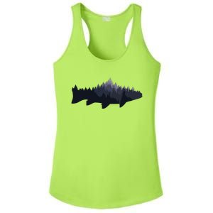 Trout Fly Fishing Nature Outdoor Fisherman Gift Ladies PosiCharge Competitor Racerback Tank