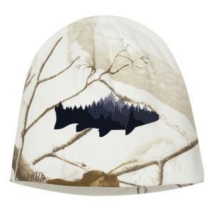 Trout Fly Fishing Nature Outdoor Fisherman Gift Kati - Camo Knit Beanie