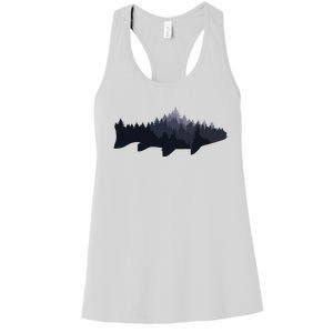 Trout Fly Fishing Nature Outdoor Fisherman Gift Women's Racerback Tank