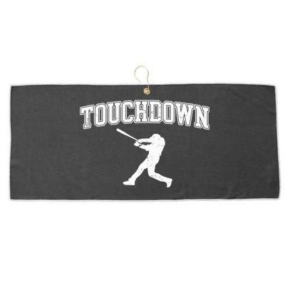 Touchdown Funny Football Baseball Sports Large Microfiber Waffle Golf Towel