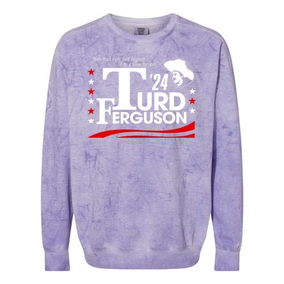 Turd Ferguson For President Election 2024 Colorblast Crewneck Sweatshirt