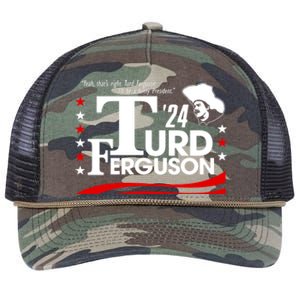 Turd Ferguson For President Election 2024 Retro Rope Trucker Hat Cap