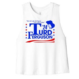 Turd Ferguson For President Election 2024 Women's Racerback Cropped Tank