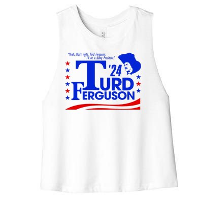 Turd Ferguson For President Election 2024 Women's Racerback Cropped Tank