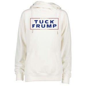 Tuck Frump Funny Anti Trump Womens Funnel Neck Pullover Hood