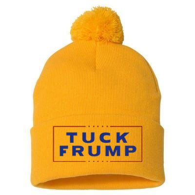 Tuck Frump Funny Anti Trump Pom Pom 12in Knit Beanie