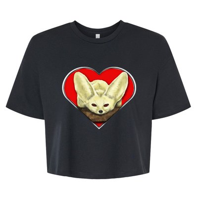 Tiny Fennec Fox Bella+Canvas Jersey Crop Tee