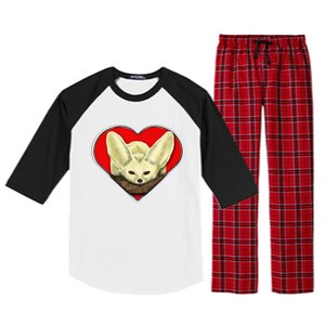 Tiny Fennec Fox Raglan Sleeve Pajama Set