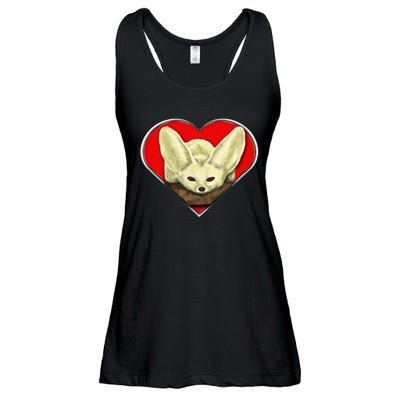 Tiny Fennec Fox Ladies Essential Flowy Tank