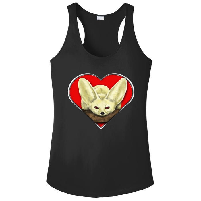 Tiny Fennec Fox Ladies PosiCharge Competitor Racerback Tank