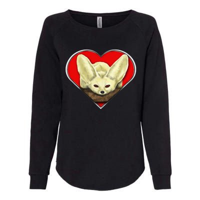 Tiny Fennec Fox Womens California Wash Sweatshirt