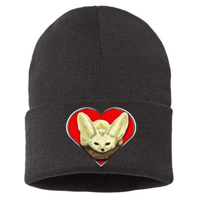 Tiny Fennec Fox Sustainable Knit Beanie