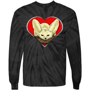 Tiny Fennec Fox Tie-Dye Long Sleeve Shirt