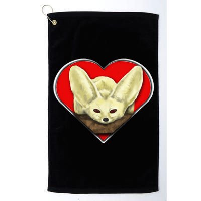 Tiny Fennec Fox Platinum Collection Golf Towel