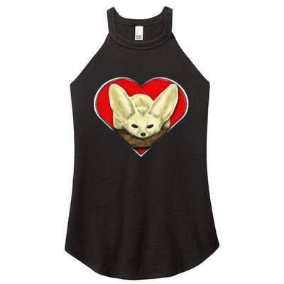 Tiny Fennec Fox Women’s Perfect Tri Rocker Tank