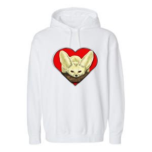 Tiny Fennec Fox Garment-Dyed Fleece Hoodie