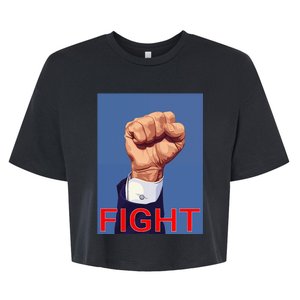 Trump Fist. Fight Fight Fight Bella+Canvas Jersey Crop Tee