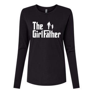 The Father Funny Dad Of Daddy Daughter Gift Womens Cotton Relaxed Long Sleeve T-Shirt