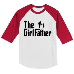 The Father Funny Dad Of Daddy Daughter Gift Kids Colorblock Raglan Jersey