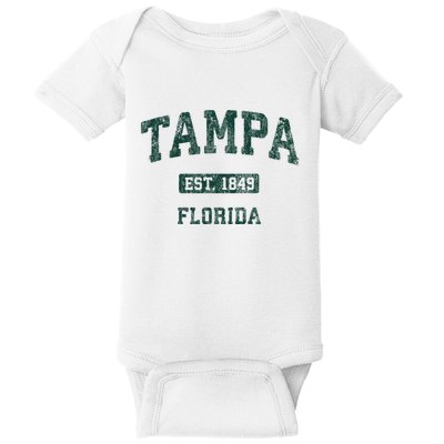 Tampa Florida Fl Vintage Athletic Sports Design Baby Bodysuit