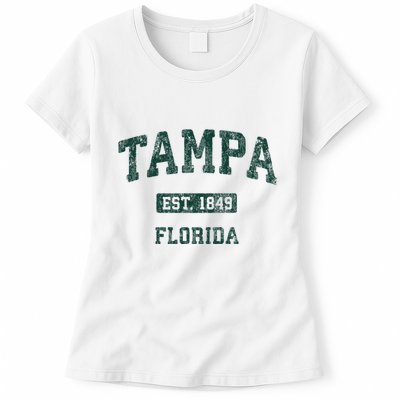 Tampa Florida Fl Vintage Athletic Sports Design Womens T-Shirt