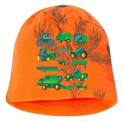 Tractor Farmer Farming Trucks Farm Girls Kids Kati - Camo Knit Beanie