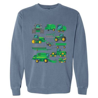 Tractor Farmer Farming Trucks Farm Girls Kids Garment-Dyed Sweatshirt