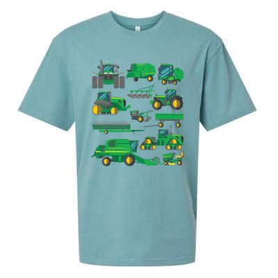 Tractor Farmer Farming Trucks Farm Girls Kids Sueded Cloud Jersey T-Shirt