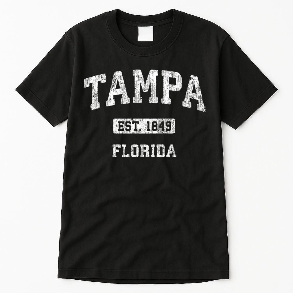 Tampa Florida Fl Vintage Athletic Sports Design Tall T-Shirt