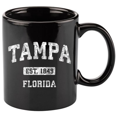 Tampa Florida Fl Vintage Athletic Sports Design 11oz C Handle Ceramic Mug